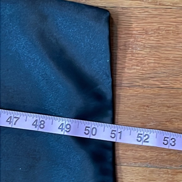 Kimono Black Blue Robe Reversible Pockets One Size Satin Embroidered Tie Wrap - Picture 7 of 10